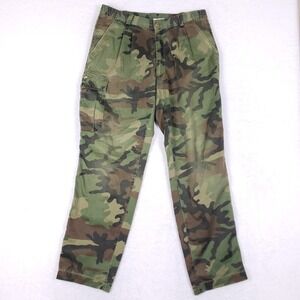 Halti Vintage 90s Pleated Camo Cargo Pants L Green
